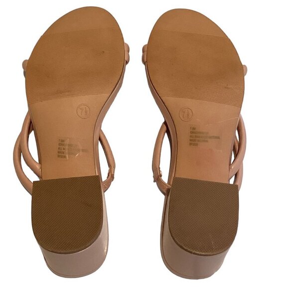 Madden Girl/Steve Madden Nude/Blush Pink Block Heel Strappy Sandal 7.5M #273D - Picture 8 of 8